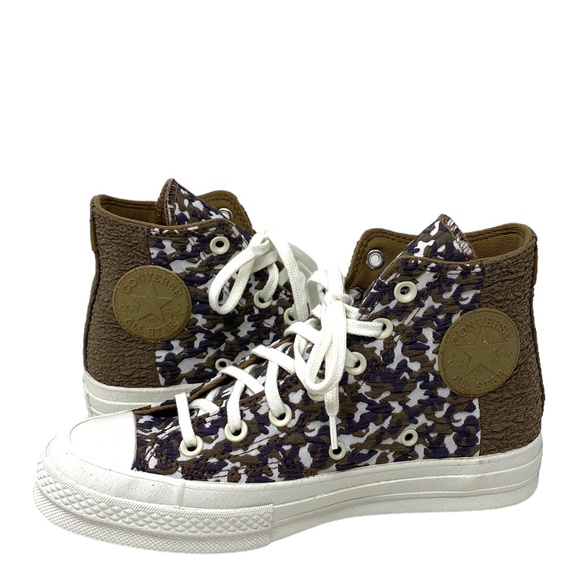 Converse Chuck 70 All Star Jacquard Camo High Top Women's Brown Canvas A01704C - Picture 2 of 10